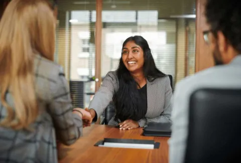 A young woman in interview