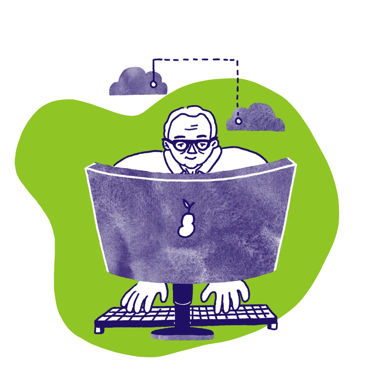 An IT manager at their computer