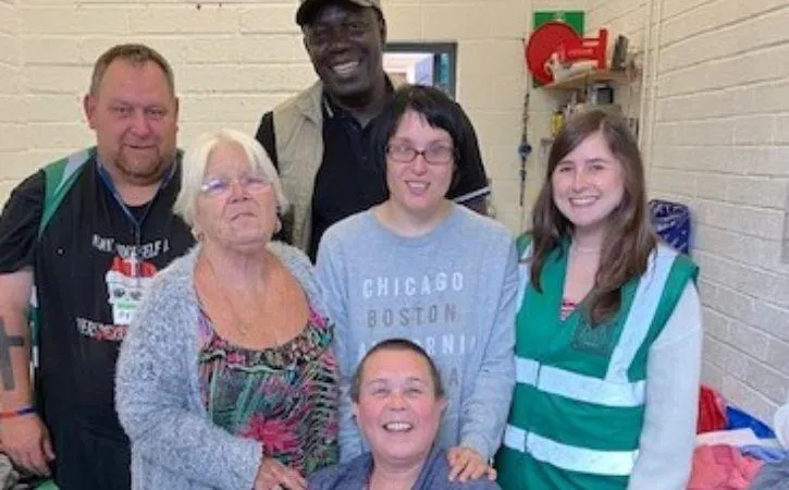 picture shows 5 volunteers from the Green Centre smiling.