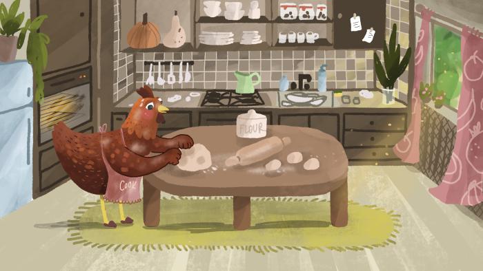 A still from Merve's Little Red Hen video